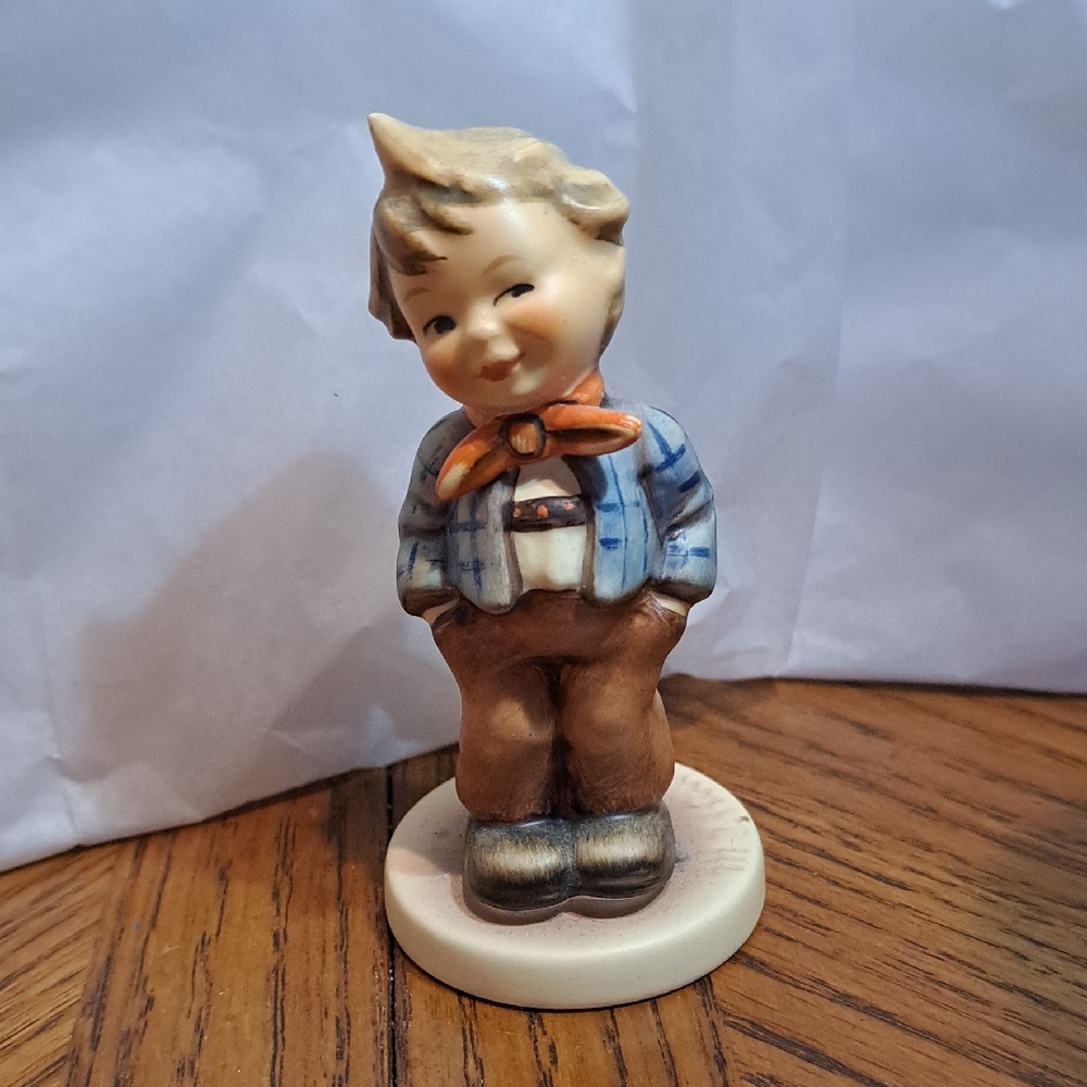 Vtg Hummel "Scamp".  Model HUM 553 Depicts A Young Mischievious Boy Winking.
